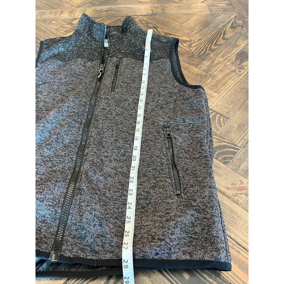 Hiking Vest Men Large Full Zip Knit Black Aztec Cowboy Western Outdoor Camping - Picture 5 of 8